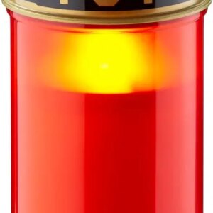 Candela lumanare cu LED rosie cu palpaire IP44 2xAA Goobay 77757