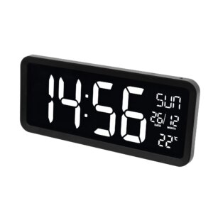 Ceas gigant de masa /perete cu LED cu termometru 37x16x3.9cm Home LTCJUMBO