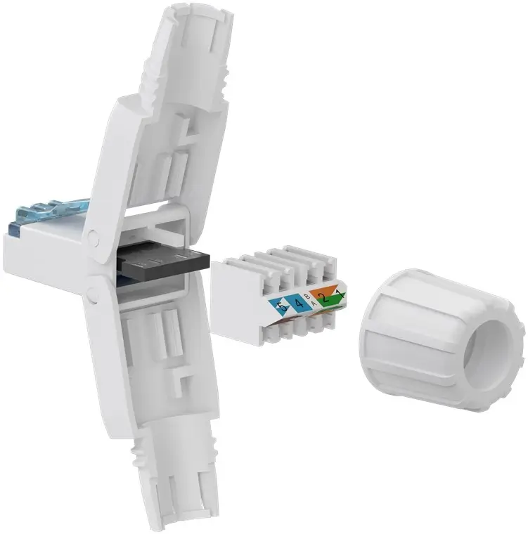Conector Rj45 Cat6a Utp Asamblare Rapida Fara Unelte Awg24 22 Goobay 65941