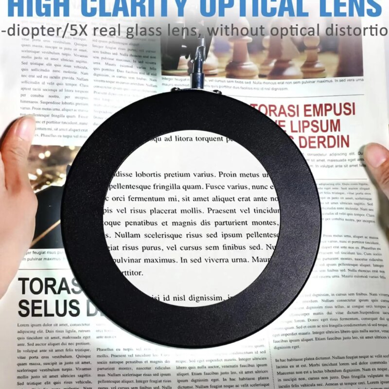 Lupa 100mm 5x Cu Lumina Led Montata Pe Brat Pantografic 225cm 225cm