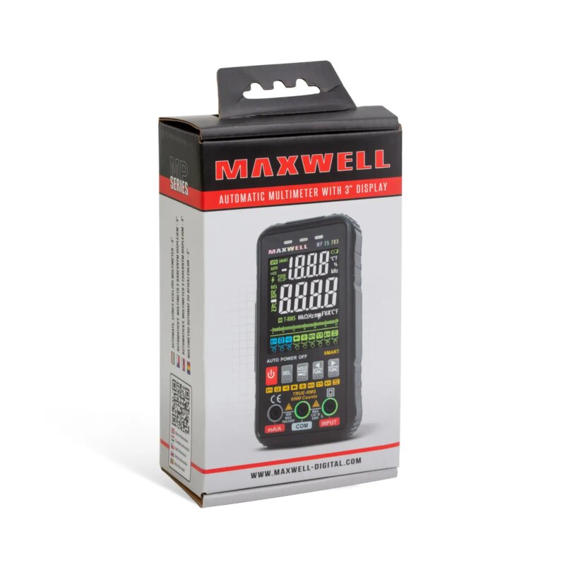 Multimetru Automat Maxwell 25703 Cu Afisaj Color 3 4x Aaa
