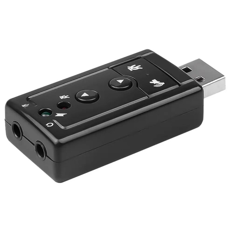 Placa De Sunet Usb 20 A La 2x 35 Mm Stereo Jack Casti Microfon Plugplay Sistem 71 Virtual Volume Control Mute