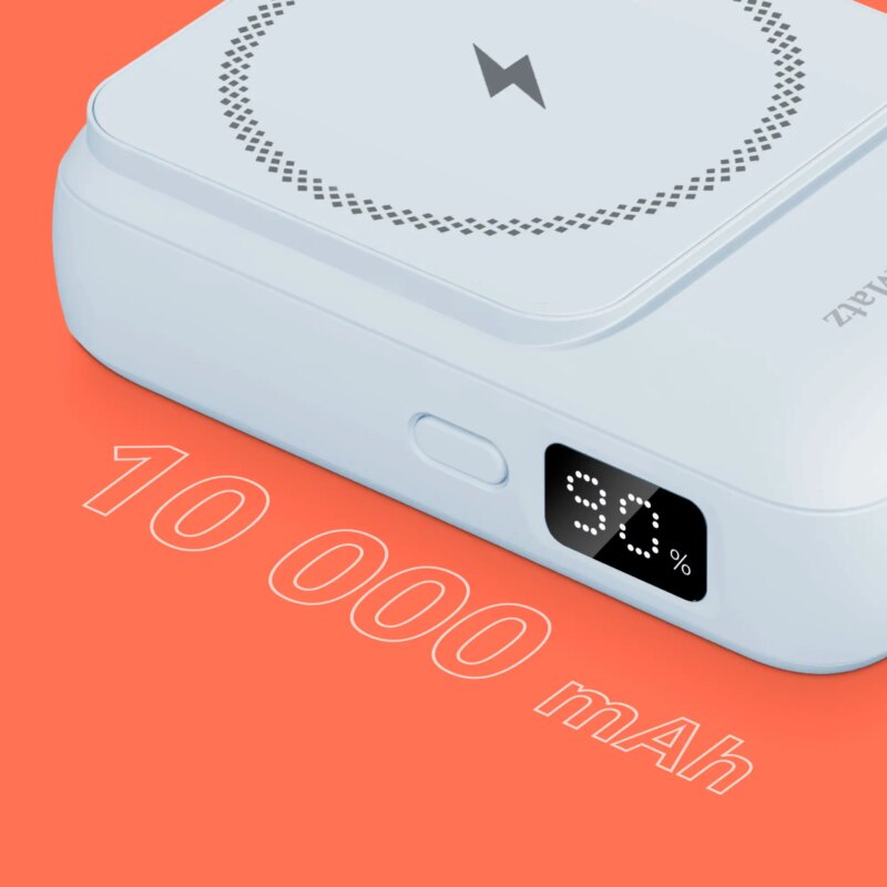 Power Bank Inductie Krugermatz Km0913 B 10000mah Li Ion Mag Safe Wireless 15w Usb C 20w Usb A 225w Lightning 10w