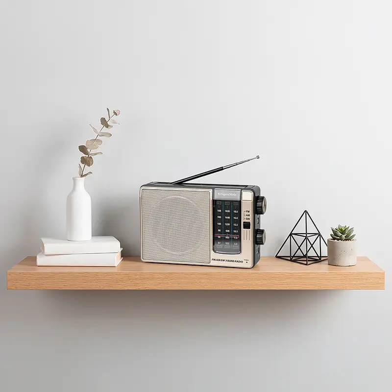 Radio Portabil Analog Am Fm Sw 3w 205x632x130mm Krugeratz Km0830