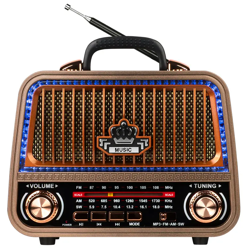 Radio Portabil Analog Am Fm Sw 5w 185x775x150mm Krugeratz Km0833