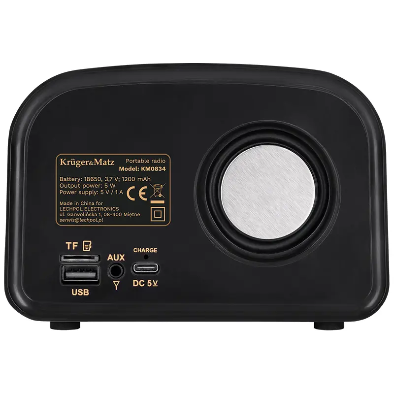 Radio Portabil Analog Am Fm Sw 5w 185x775x150mm Krugeratz Km0834