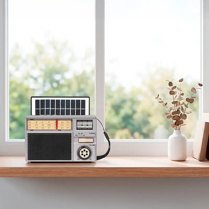 Radio Portabil Analog Solar Am Fm Sw 3w 145x609x964mm Krugeratz Km0831