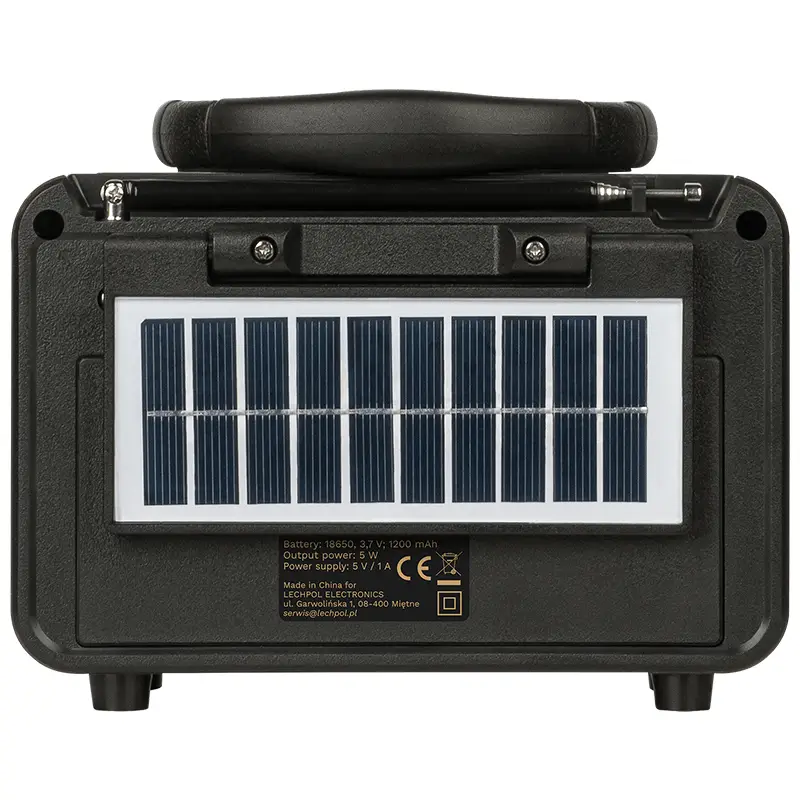 Radio Portabil Analog Solar Am Fm Sw 5w 166x875x130mm Krugeratz Km0832