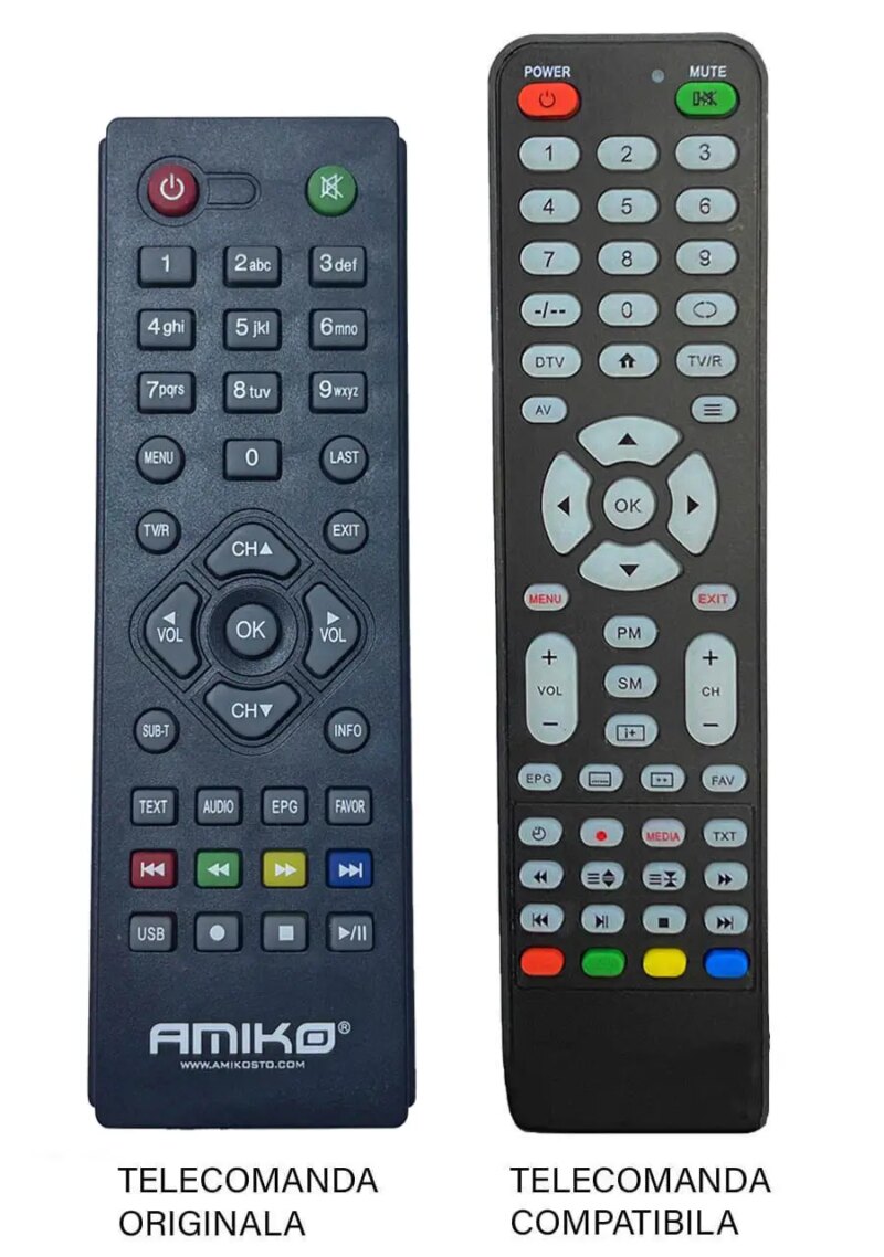 Telecomanda inlocuitoare compatibila pentru receptor Amiko T765 (676)