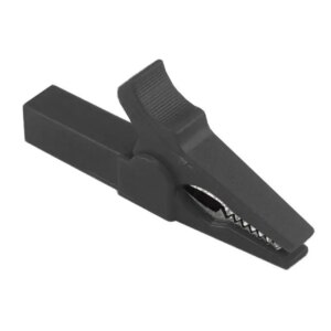 Clip crocodil izolat lungime 55mm pentru fixare mufa banana 4mm negru GBC 18.7537.12