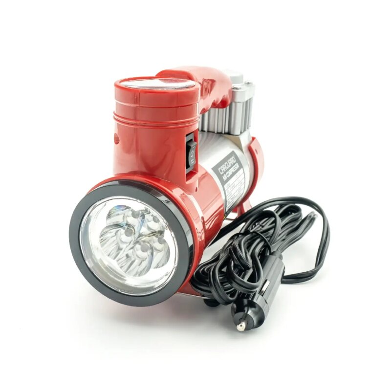 Compresor Auto 12v Carguard Com001 30l Min 150psi Carcasa Metal Led Frontal