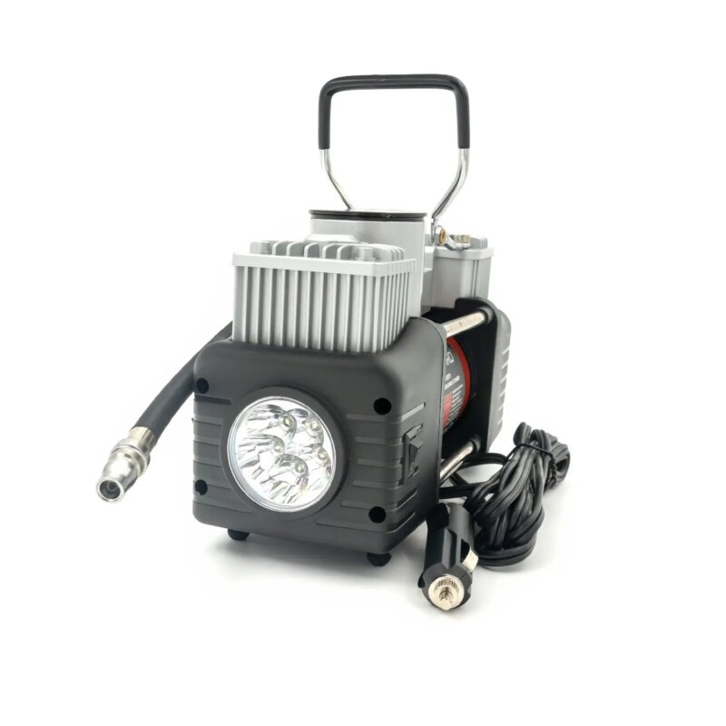 Compresor Auto 12v Carguard Com002 Heavy Duty Dublu Cilindru 50l Min 150psi Led Kit Reparatie Anvelope