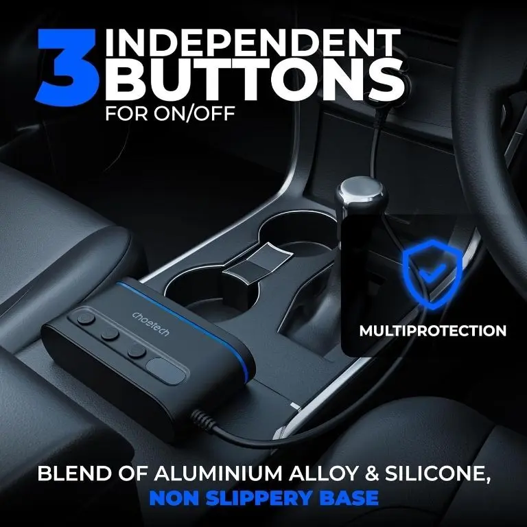 Multiplicator Bricheta Auto Choetech Tc0021 3 Iesiri 2x Usb C Pd 30w 1x Usb A Qc30 18w