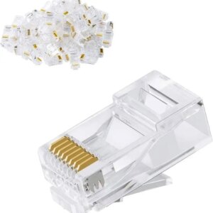 Set 10buc mufe de retea Well RJ45 8P8C Cat5e neecranate contacte aurite TEL-0080-WL-10