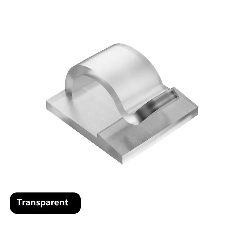 Set 24buc Organizatoare De Cabluri Well Autoadezive Transparente Org Cable S0224tt Wl
