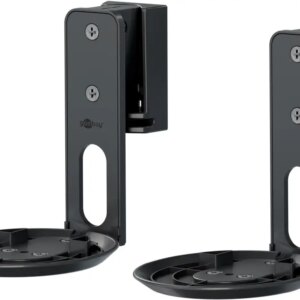 Set suporti de perete pentru difuzor negru Modern Era 1 Flex compatibil Sonos Era 100 71025 Goobay