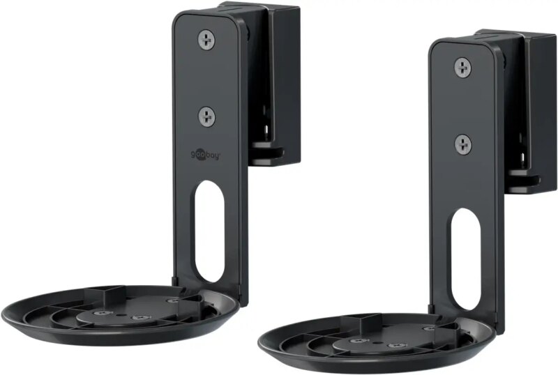 Set suporti de perete pentru difuzor negru Modern Era 1 Flex compatibil Sonos Era 100 71025 Goobay