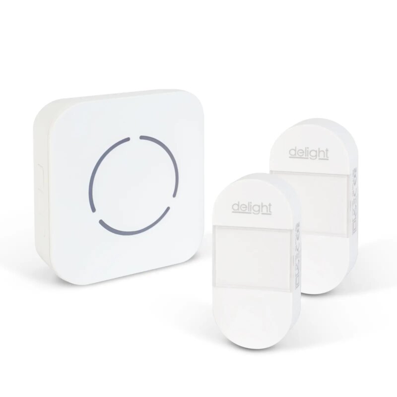 Sonerie Fara Fir Kinetic Fara Baterii 2 Butoane Ip44 Exterior Alb Delight 55332wh 2