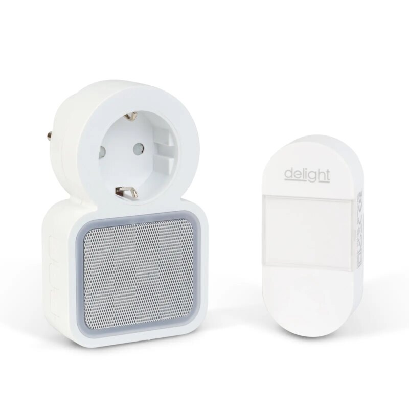 Sonerie Fara Fir Kinetic Fara Baterii Cu Priza 230v Integrata Alb Delight 55338