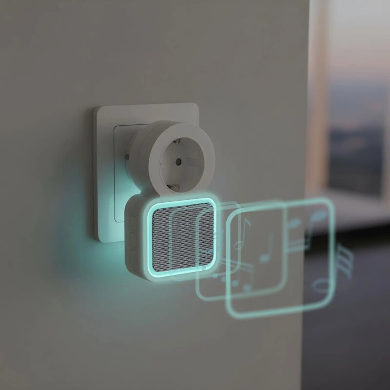 Sonerie Fara Fir Kinetic Fara Baterii Cu Priza 230v Integrata Alb Delight 55338