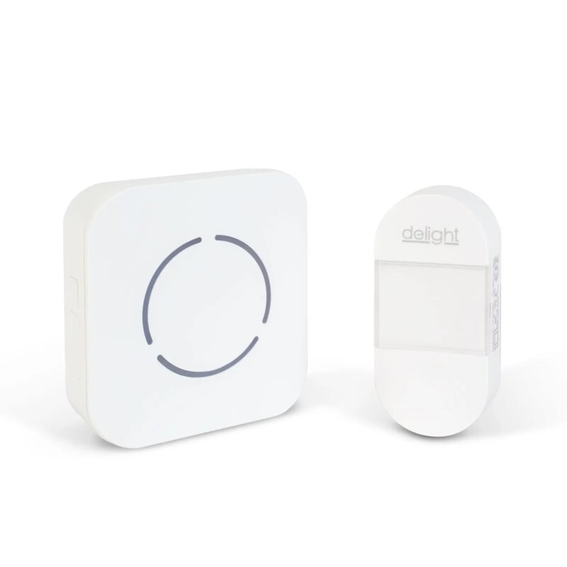 Sonerie Wireless Kinetic Fara Baterii 1 Buton 1 Receptor Alb Delight 55331wh