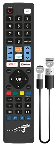 Telecomanda programabila universala 4:1 inclusiv cablu USB-C pentru programare Jollyline (696)