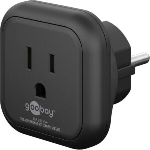 Adaptor de alimentare tip F CEE 7/4 - mama America Japonia tip B NEMA 5-15 3pini 15A Goobay 45350