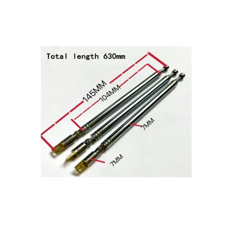 Antena telescopica 7 segmente 150-630mm + balama ANTENA-RADIO2