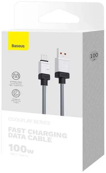 Cablu Alimentare Si Date Baseus Fast Charging Usb20 Usb Type C 100w 1m Negru Cakw000601