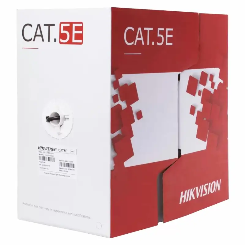 Cablu De Retea Exterior 20m Robust Hikvision Cat5e Utp Cupru 05mm Negru Ds 1ln5eo Uu E 20