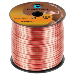 Cablu difuzor 10m 2x0.5mm cupru transparent Cabletech KAB0307-10