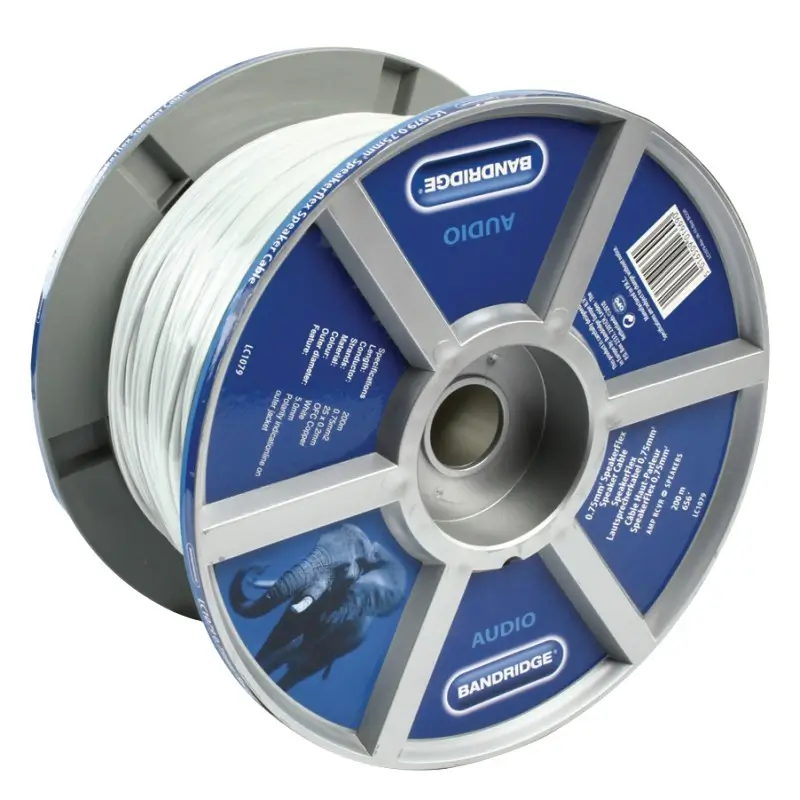 Cablu Difuzor 10m Cupru Ofc 2x075mm2 Alb Bandridge Lc1079 10