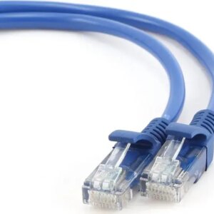 Cablu Patch cord UTP Cat5e RJ45-RJ45 25cm litat CCA albastru Gembird PP12-0.25M/B