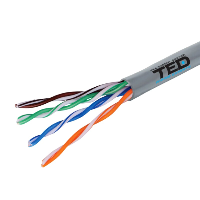 Cablu TED Wire Expert UTP Cat5e cupru integral rola pret per1m TED002495-1