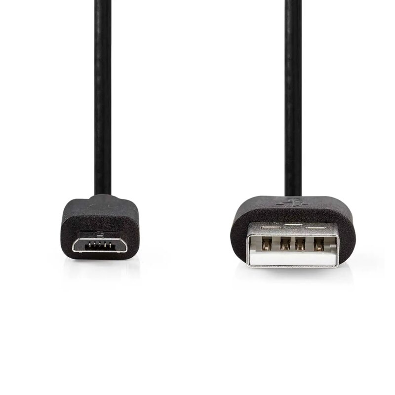 Cablu Usb 20 Usb A Micro Usb 2m Awg28 24 Negru Nedis Ccgl60500bk20