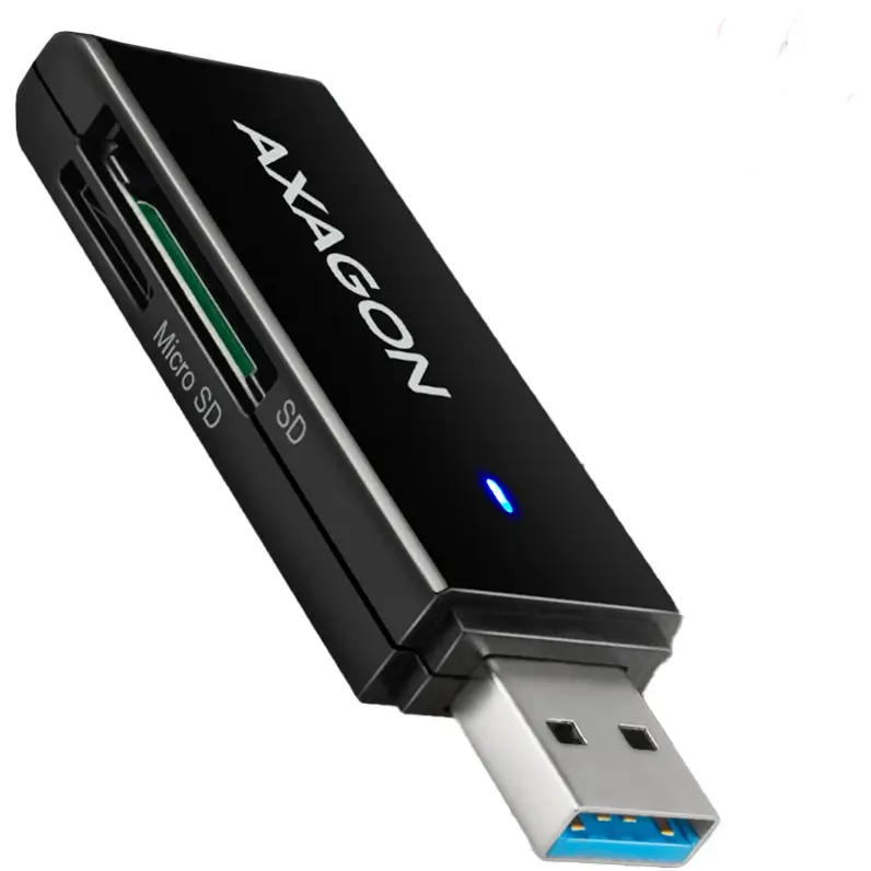 Cititor Carduri Axagon Cre S2n Usb 32 Tip A Slim La Sd Microsd
