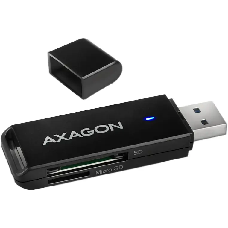 Cititor Carduri Axagon Cre S2n Usb 32 Tip A Slim La Sd Microsd