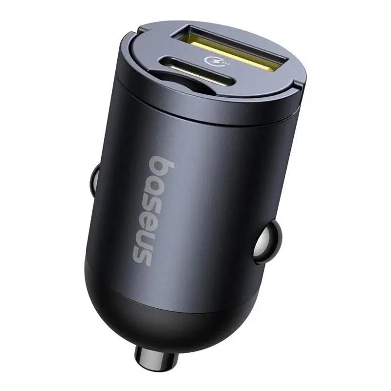 Incarcator Auto Baseus Tiny Star Quick Charge 30w 1x Usb Type C 12v 25a Negru C00035001121 00