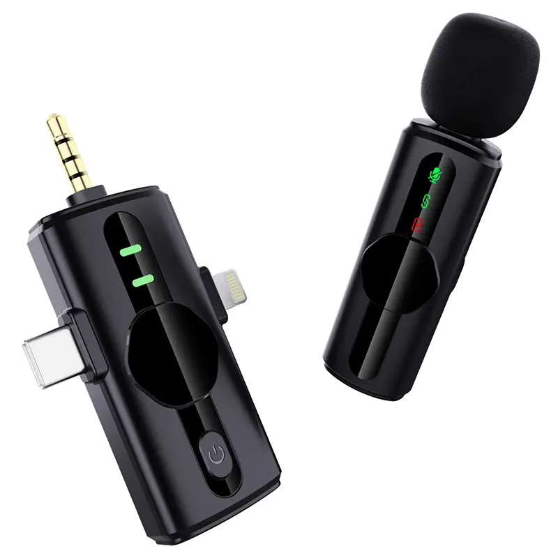 Microfon Lavaliera Wireless 3in1 35mm Usb C Ligtning Platinet Plmm11