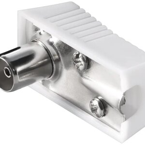 Mufa mama coaxiala la unghi drept cu fixare ferma cu surub Goobay 11505