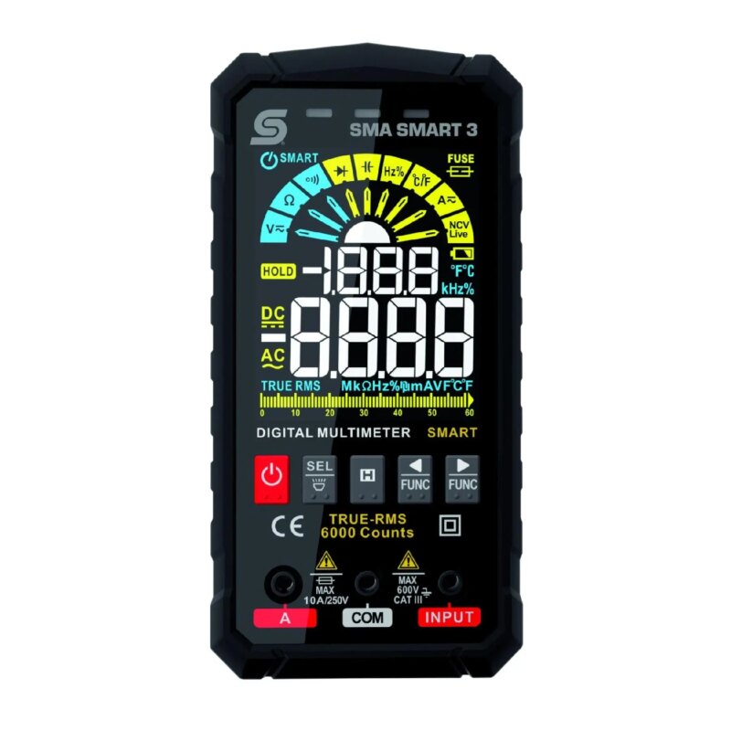 Multimetru Automat Digital Profesional Smart cu ecran color Somogyi Elektronic SMASMART3