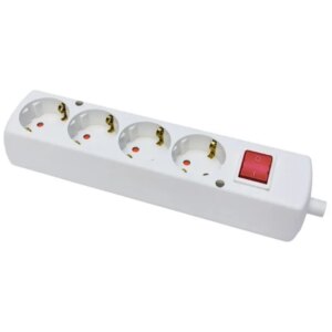 Multipriza 4 prize cu intrerupator alb 16A 3500W Plastrol GN-470SWS/WE
