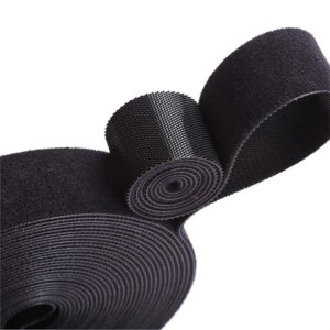 Organizator de cabluri Banda Velcro Well 3m x 1.5cm negru ORG-CABLE-T0103BK-WL