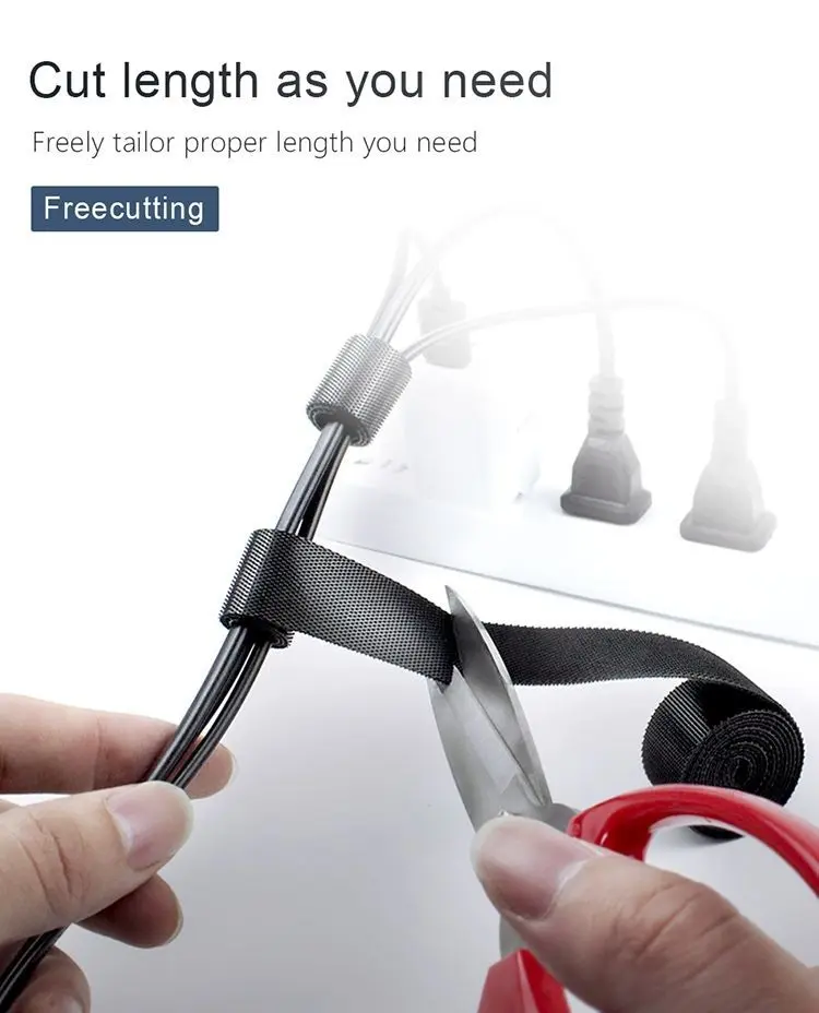 Organizator De Cabluri Banda Velcro Well 3m X 15cm Negru Org Cable T0103bk Wl