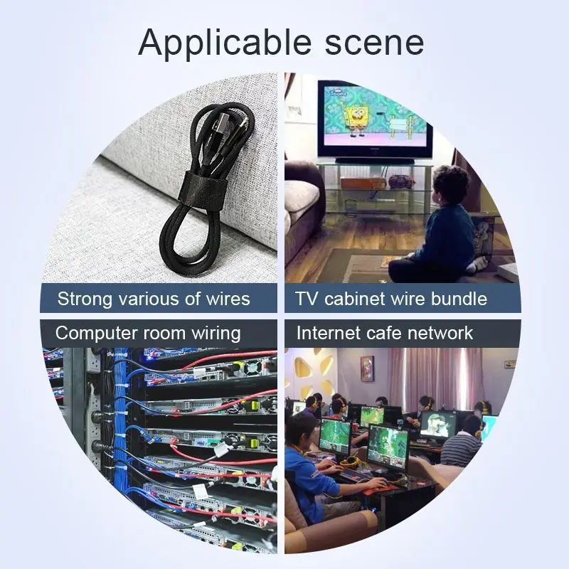 Organizator De Cabluri Banda Velcro Well 3m X 15cm Negru Org Cable T0103bk Wl