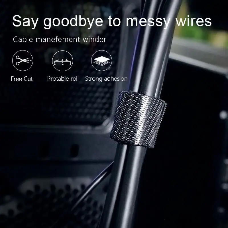 Organizator De Cabluri Banda Velcro Well 3m X 15cm Negru Org Cable T0103bk Wl