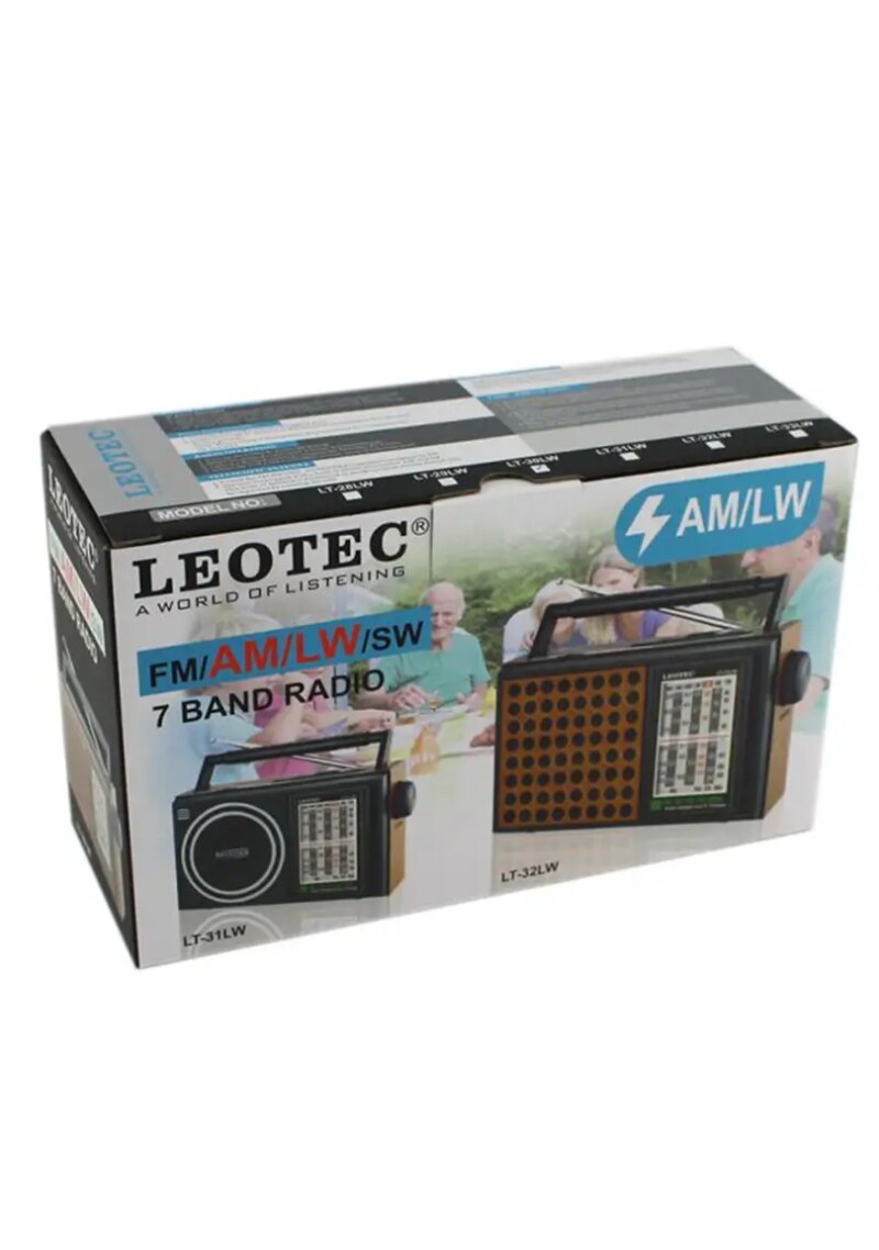 Radio Portabil 7 Benzi Retro Elegant Aspect Lemn Leotec Lt 33lw 691