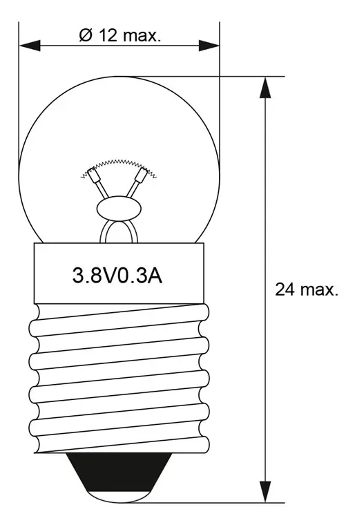 Set 10 becuri E10 3.7V 0.3A glob dulie cu filet E10 Goobay 9324-10 2 Set 10 Becuri E10 37v 03a Glob Dulie Cu Filet E10 Goobay 9324 10