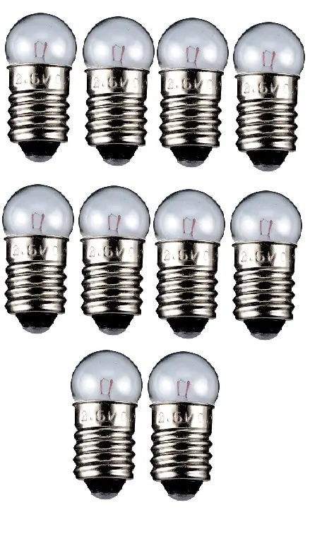 Set 10 becuri E10 3.7V 0.3A glob dulie cu filet E10 Goobay 9324-10 Set 10 becuri E10 3.7V 0.3A glob dulie cu filet E10 Goobay 9324-10