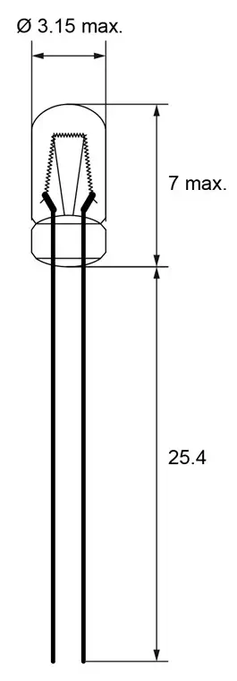 Set 10 Becuri Subminiatura 14v 004a T1 315x635 Mm Incandescent Goobay 9421 10